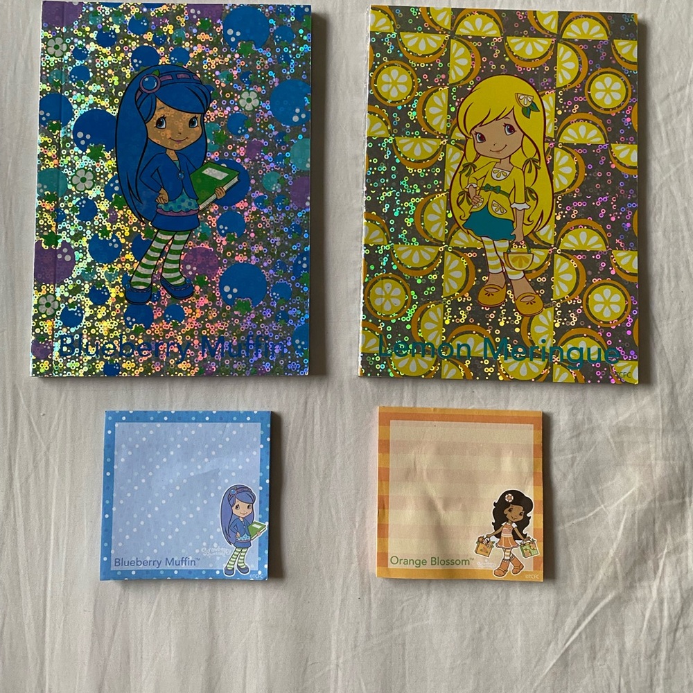Blueberry Muffin & Lemon Meringue Notebooks and Sticky Notes Set